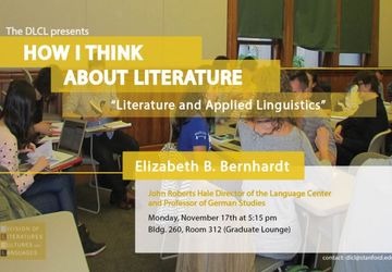 Elizabeth Bernhardt on "How I Think about Literature"